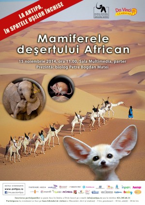 Mamiferele desertului african la Muzeul Antipa Mamiferele desertului african la Muzeul Antipa